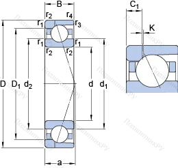 Подшипник 7040 ACD/HCP 4AH 1