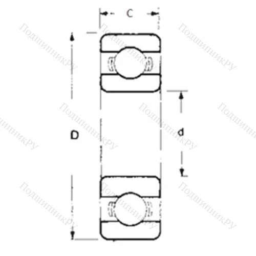 Подшипник шариковый радиальный 1603