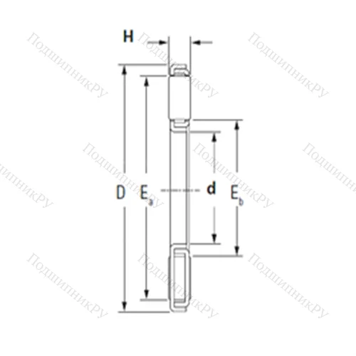 Подшипник игольчатый упорный TP 4168