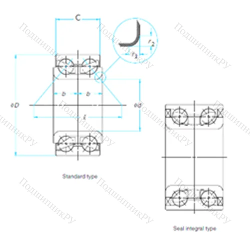 Подшипник шариковый радиально-упорный SA 0071