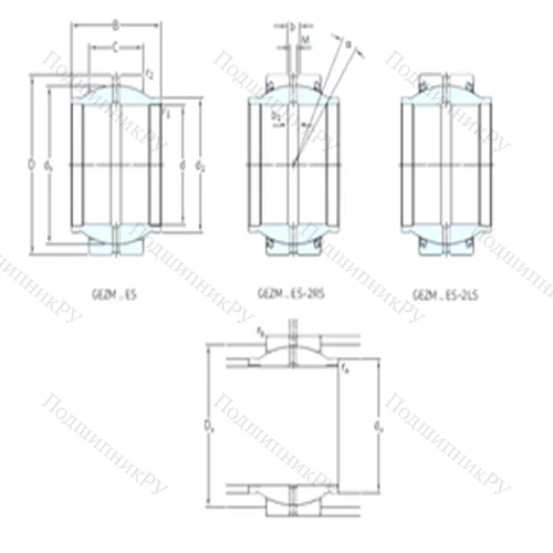 Подшипник скольжения сферический GEZM 408ES-2LS