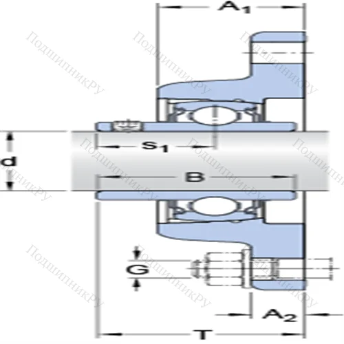 Фланцевые подшипниковые узлы типа Y с овальным фланцем для высоких температур