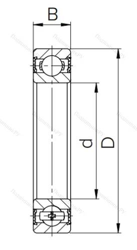 Шариковый однорядный подшипник 180318 (6318 2RS) в Тамбове