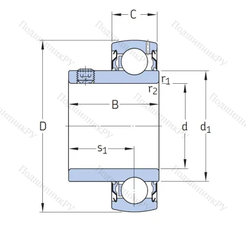 Корпусный подшипник YAT 207 в Тамбове