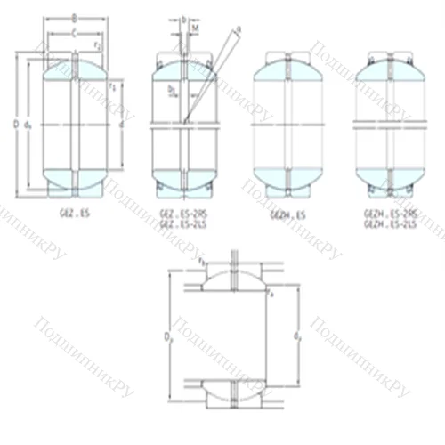 Подшипник скольжения сферический GEZ 308ES-2RS