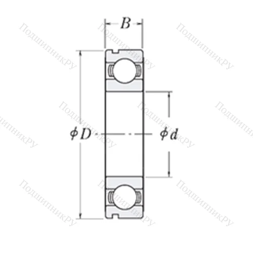 Подшипник шариковый радиальный LJ 1.1/2-N