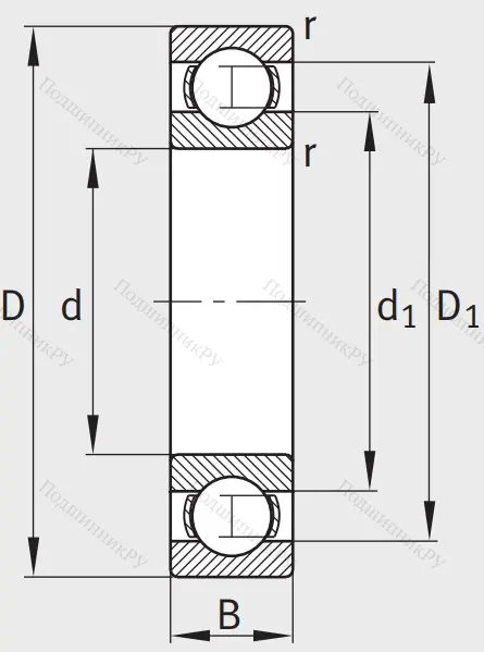 Однорядный шариковый подшипник
