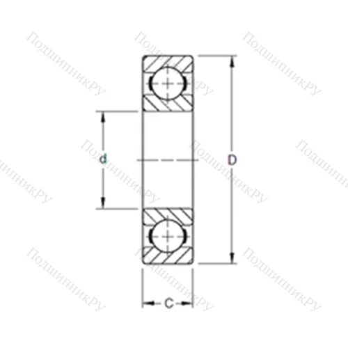 Подшипник шариковый радиальный 214K