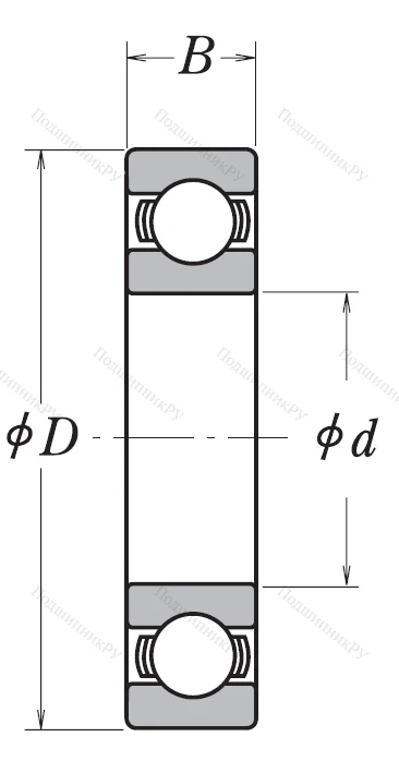Однорядный шариковый подшипник 6307 CM