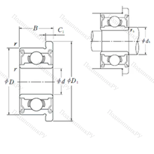 Подшипник шариковый радиальный F 689ZZ