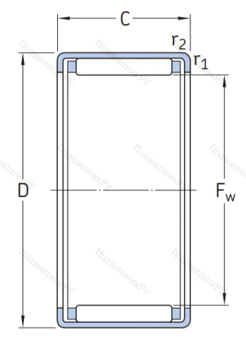 Игольчатый подшипник HK 4020