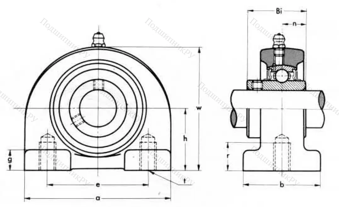 Подшипниковый корпус  PA 204 ()