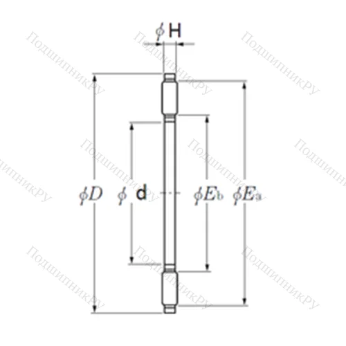 Подшипник игольчатый упорный AXK 1132 от производителя  NTN