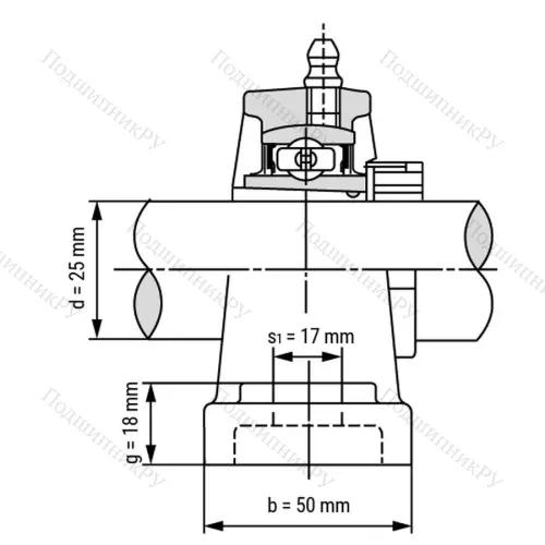 Подшипниковый узел UKP 306+H 2306 - Вал: 25 мм от производителя  LPZ