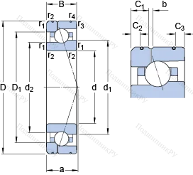 Подшипник 7017 CE/P 4AL 1