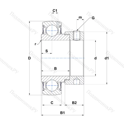 Корпусный подшипник ES 208-24 G 2 в Тамбове