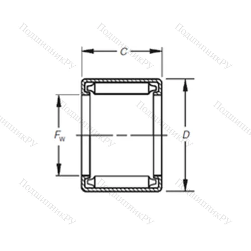 Подшипник игольчатый радиальный BH-98