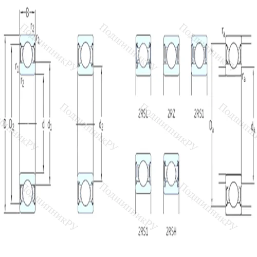 Подшипник шариковый радиальный W 637/2-2Z