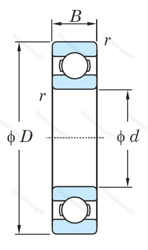 Однорядный шариковый подшипник 6310 C 3 от производителя  KOYO