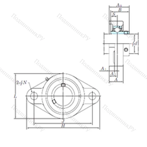 Подшипниковый узел шариковый радиальный UCFL 313-40