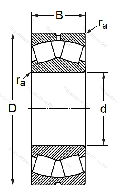 Сферический роликовый подшипник 3624 АМН (22324 MBW 33)