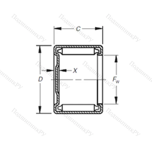 Подшипник игольчатый радиальный M-18121