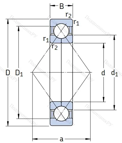 Радиально-упорный шариковый подшипник