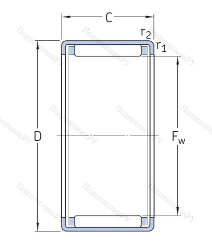 Игольчатый подшипник HK 3026 от производителя  SKF