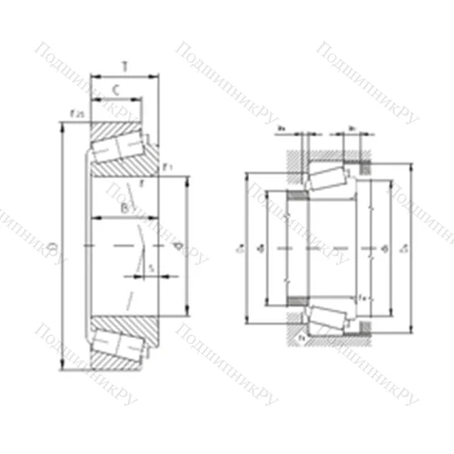 Подшипник роликовый радиально-упорный K-344A/K-332