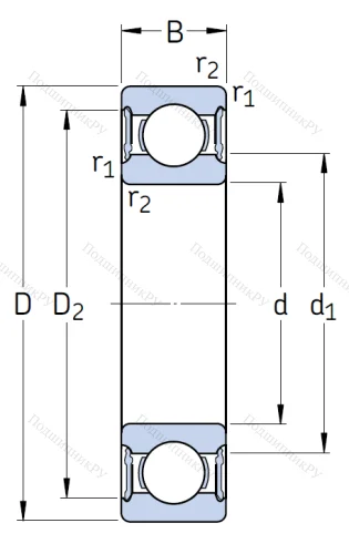 Однорядный шариковый подшипник W 61802 2RS 1 в Тамбове